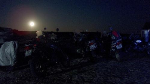 Bikes in the moonlight